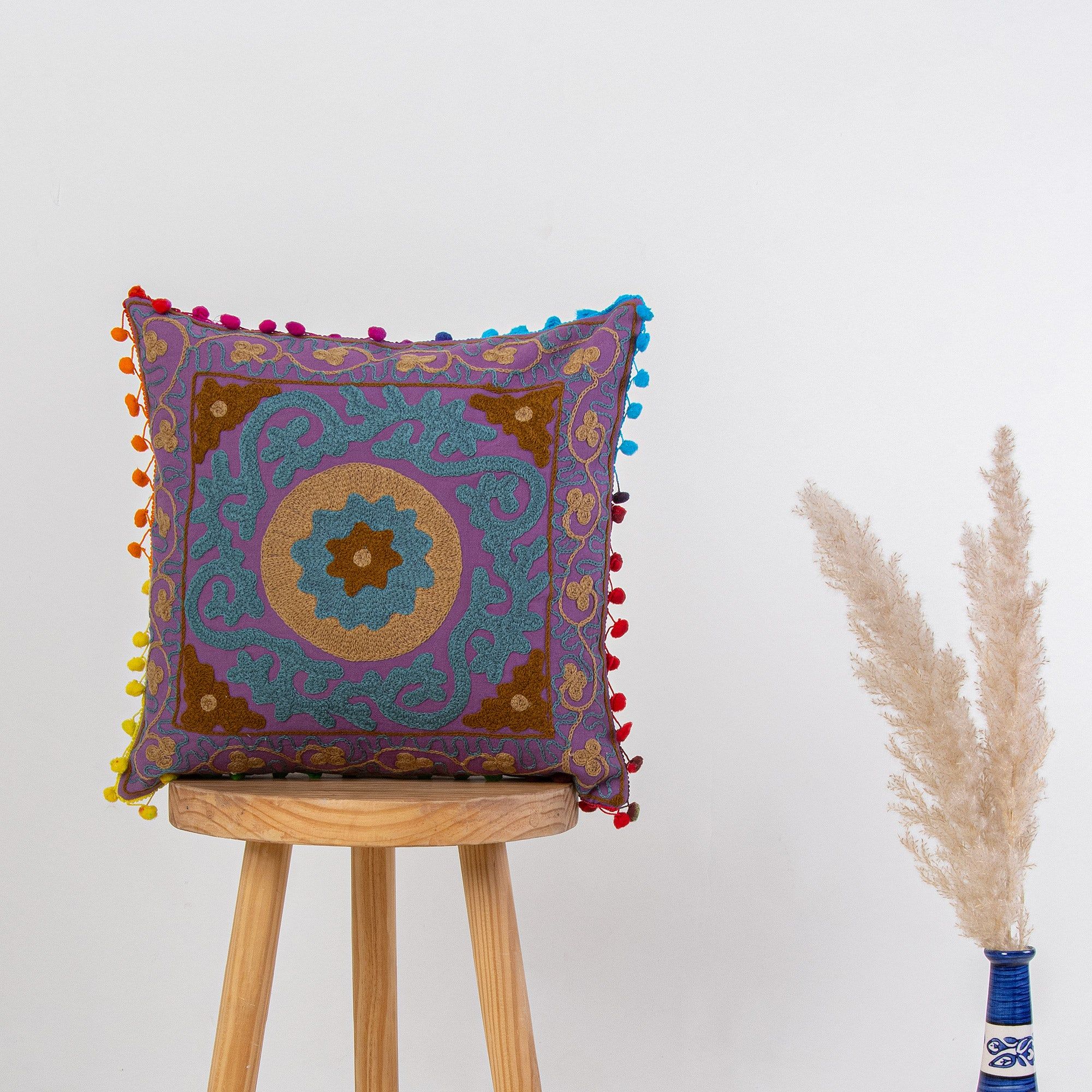 Beautiful Cotton Hand Embroidery Designs For Cushion Covers